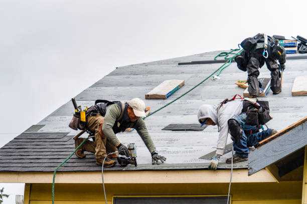 Professional Gutter Installation technician working in Brighton, TN